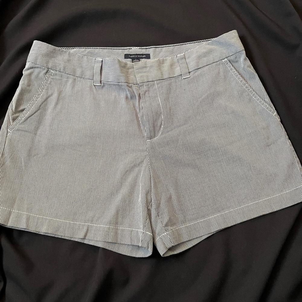 Tommy Hilfiger navy and white striped shorts size 10. Great condition!